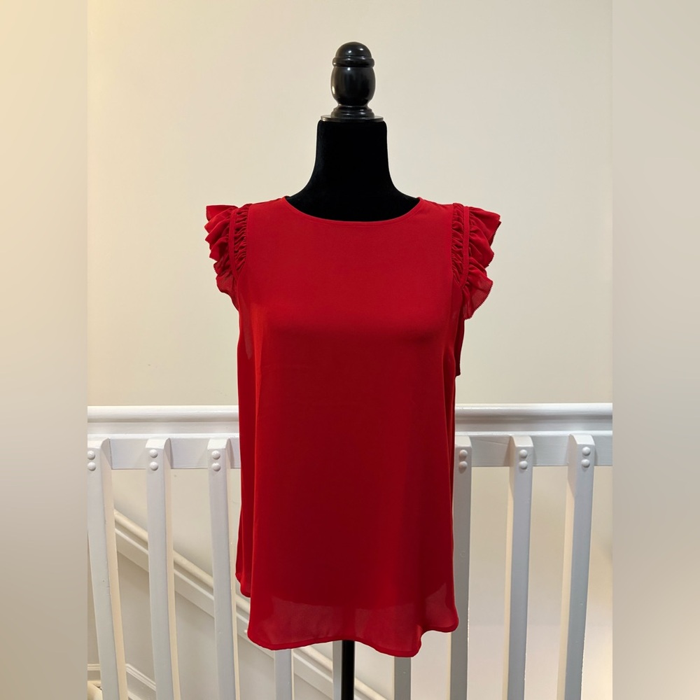 Ann Taylor Vibrant Red Blouse